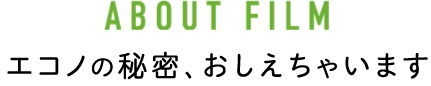 ABOUT FILM エコノの秘密、おしえちゃいます