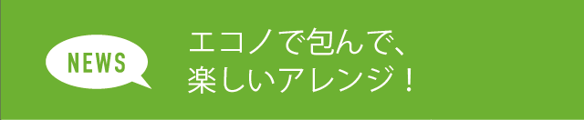 エコノで包んで、 楽しいアレンジ！　